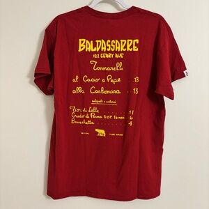 Baldassarre Italian Restaurant Toronto T-Shirt Large Cacio e Pepe Menu Graphic